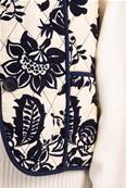 Gilet sans manche surpiqué fleuri Darkblue