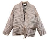 Veste beige matelasse velour taille unique
