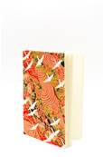 Carnet papier japonais grues sur fond rouge 80 pages