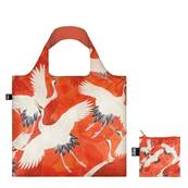 Sac de course LOQI grues blanches et rouges