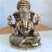Ganesh assis, Dieu Hindou de la Sagesse et de la Chance