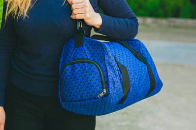 Sac de voyage en tissus wax africain bleu