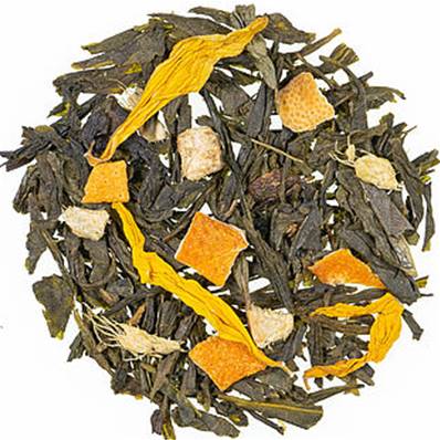 Thé Vert "Soleil de Zanzibar" Gingembre Citron