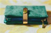 Porte feuille coloré avec avec porte monnaie intérieur tissus 13x10cm