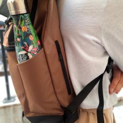 Sac à dos type coursier marron