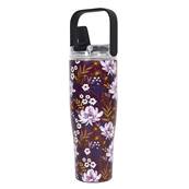 Mug de transport 90cl fleurs roses