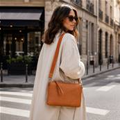 Sac moyen rabat pastel camel