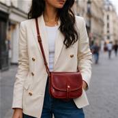 Sac cuir italien cognac