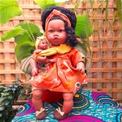 Poupée africaine Alika : L'aventurière aux cheveux soyeux, 40cm
