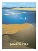 Affiche dune du Pyla 50x70cm Plume01