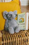 Doudou lphant gris doux moyen 31cm Jellycat