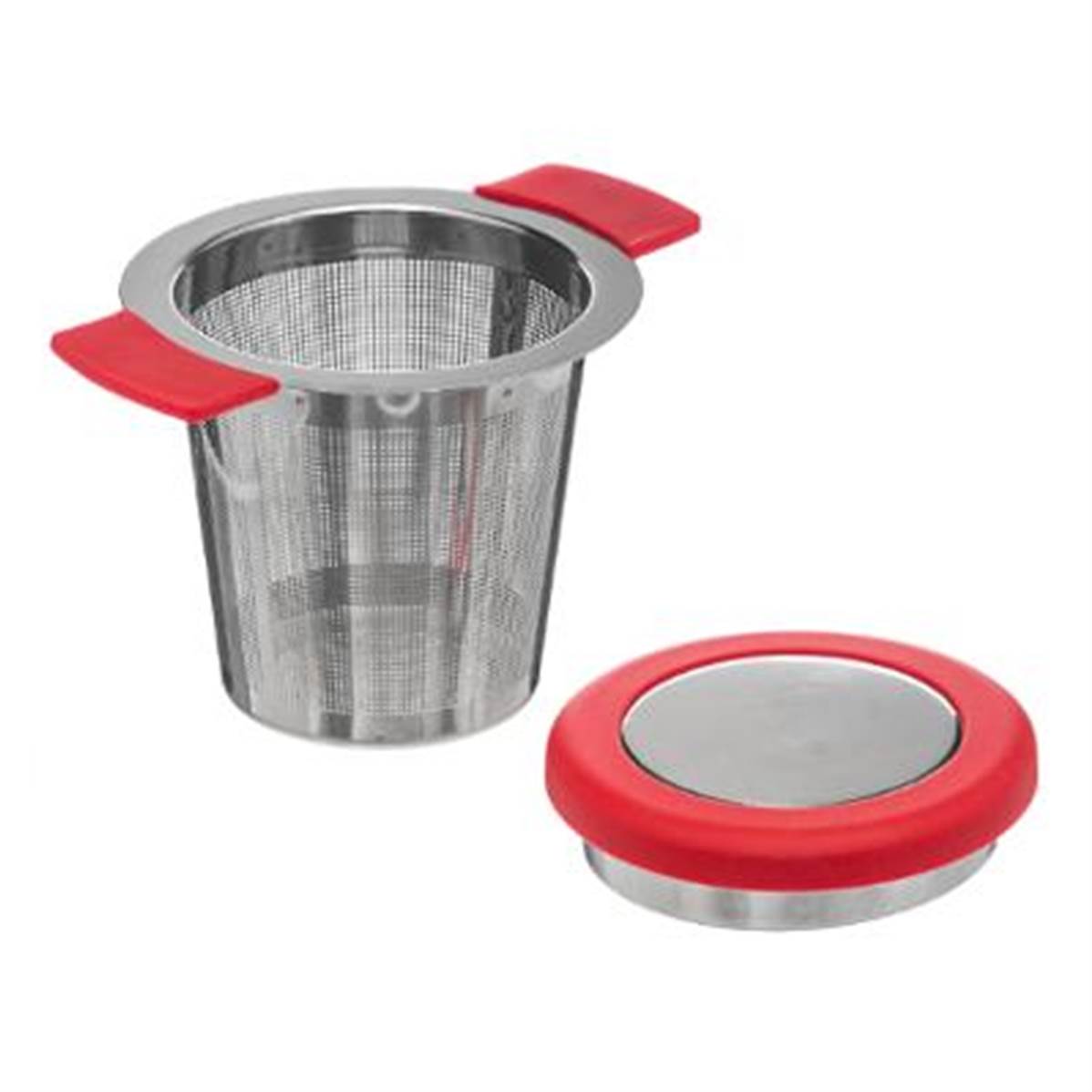Infuseur à Thé En Acier Inoxydable Avec Couvercle Et Support - Filtre Fin, Poignées En Silicone, Capacité Généreuse
