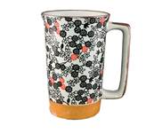 Mug japonais grand fleur de cerisier noire et rouge