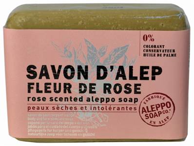Savon d'Alep fleur de rose 100g BIO Tadé