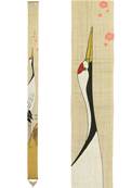 Tenture japonaise traditionnelle Grue et Tortue millénaire 170 cm