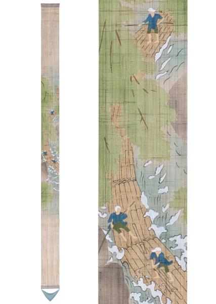 Décoration japonaise artisanale Une brise rafraîchissante sur un radeau 10×170 cm –
