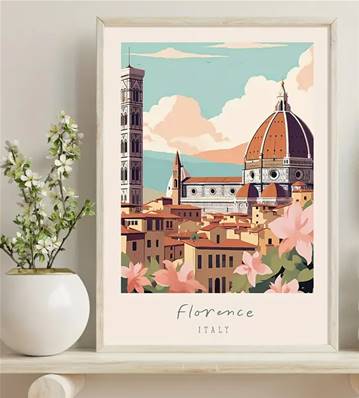 Affiche Florence 30x40 cm