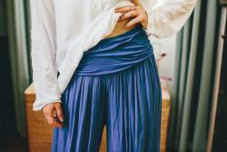Pantalon coloré uni taille unique