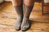 Chaussettes Alpaga Marron 39/42 -2 paires-