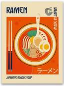 Affiche Ramen japonse noodle soup 30cm x 40 cm