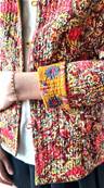 Veste indienne matelassée réversible Safran fleurie