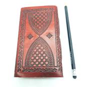 Carnet en cuir 8X14 cm fermeture double crochet