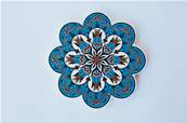 Dessous de plat Iznik fait  la main fleur 19,5cm