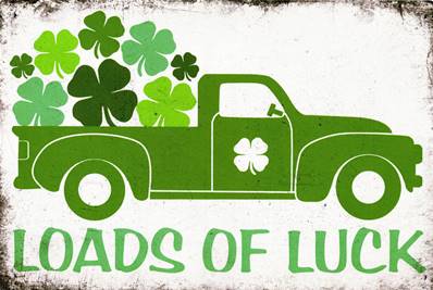 Plaque déco vintage LOADS OF LUCK