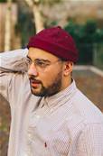Toque docker bonnet marin uni bordeaux
