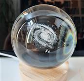 Lampe boule en verrre lumineuse galaxie
