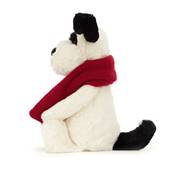 Doudou chien avec écharpe rouge Jellycat