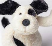 Peluche Jellycat Bashful black and cream puppy original