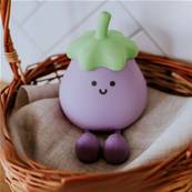 Veilleuse enfant Aubergine LED en silicone tactile USB