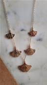 Collier 5 Feuilles de Gingko