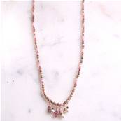 Collier perlé multi pierres pampilles