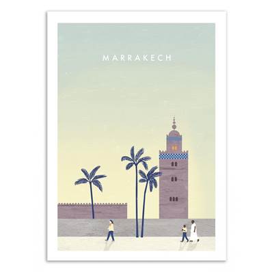 Affiche Marrakech Maroc 50x70cm Katinka Reinke