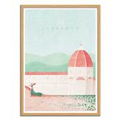 Affiche visit Florence Italie 50x70cm Henry Rivers