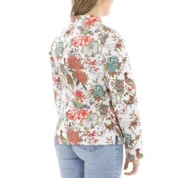 Veste indienne matelassée réversible blanche