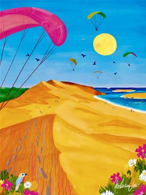 Affiche Dune du Pyla par Nolwen : Un Souffle de la Côte Atlantique 30x40 par Nolwen