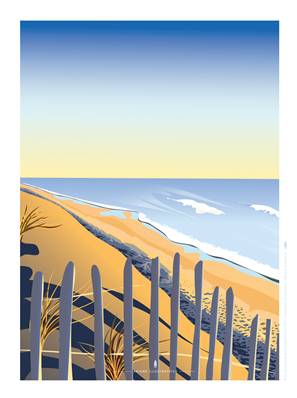 Affiche Océan plage d'été Plume52 30x40cm