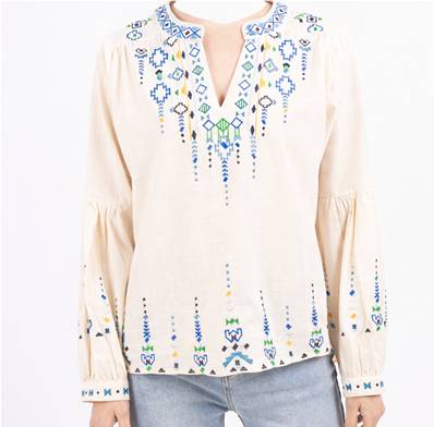 Chemise motif brodé berbère