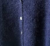 Gilet col V boutonné bleu nuit - taille unique