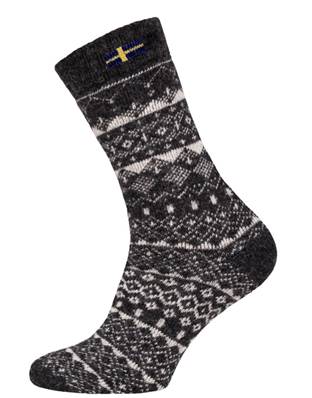 Chaussettes 80% laine flag suede noir 35-38