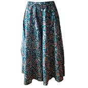 Pantalon large taille unique fleurs roses