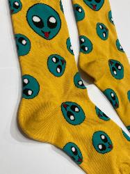 Chaussettes homme avec ses martiens verts