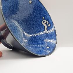 Bol ramen japonais bleu motif baleine Ø 19 cm