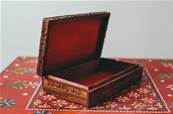 Boîte à bijoux indienne en bois 20cm x12 cm CC1856