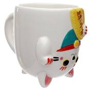 Mug inversé grand format Maneki Neko blanc