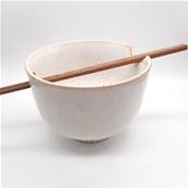 Bol à baguettes blanc 14 cm