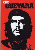 Plaque mtal 20x30 vintage Che Guevara fond rouge